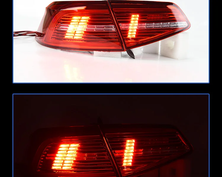 Автомобильные задние фары для VW Passat B8 Eur Verson задние фонари светодиодный DRL ходовые фары, противотуманные фары ангельские глаза задняя парковка