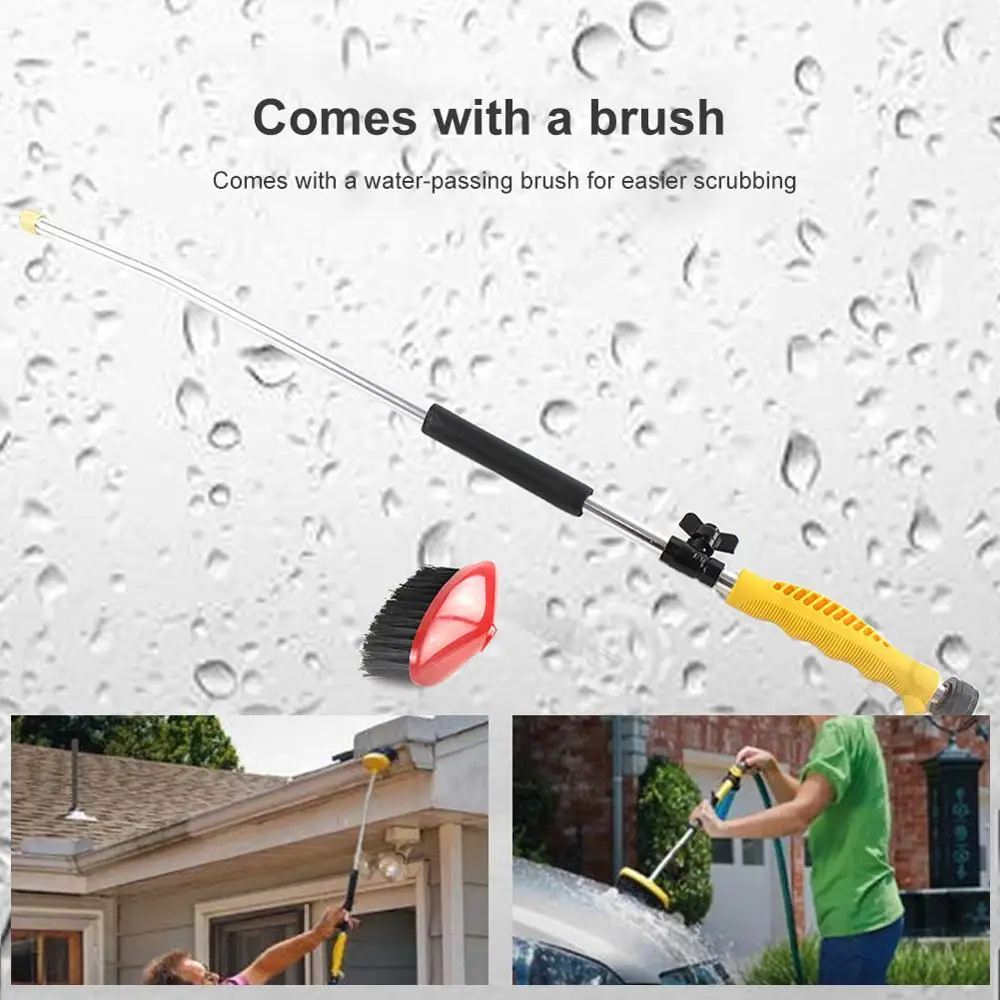 Бытовой съемный пенный горшок высокого давления с щеткой и длинным стержнем