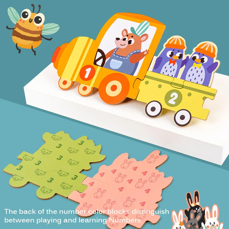 

Children's Educational Digital Cognitive Ladder Scene Puzzle Animal Traffic Intelligence Development Teaching Aids Toy For Kids