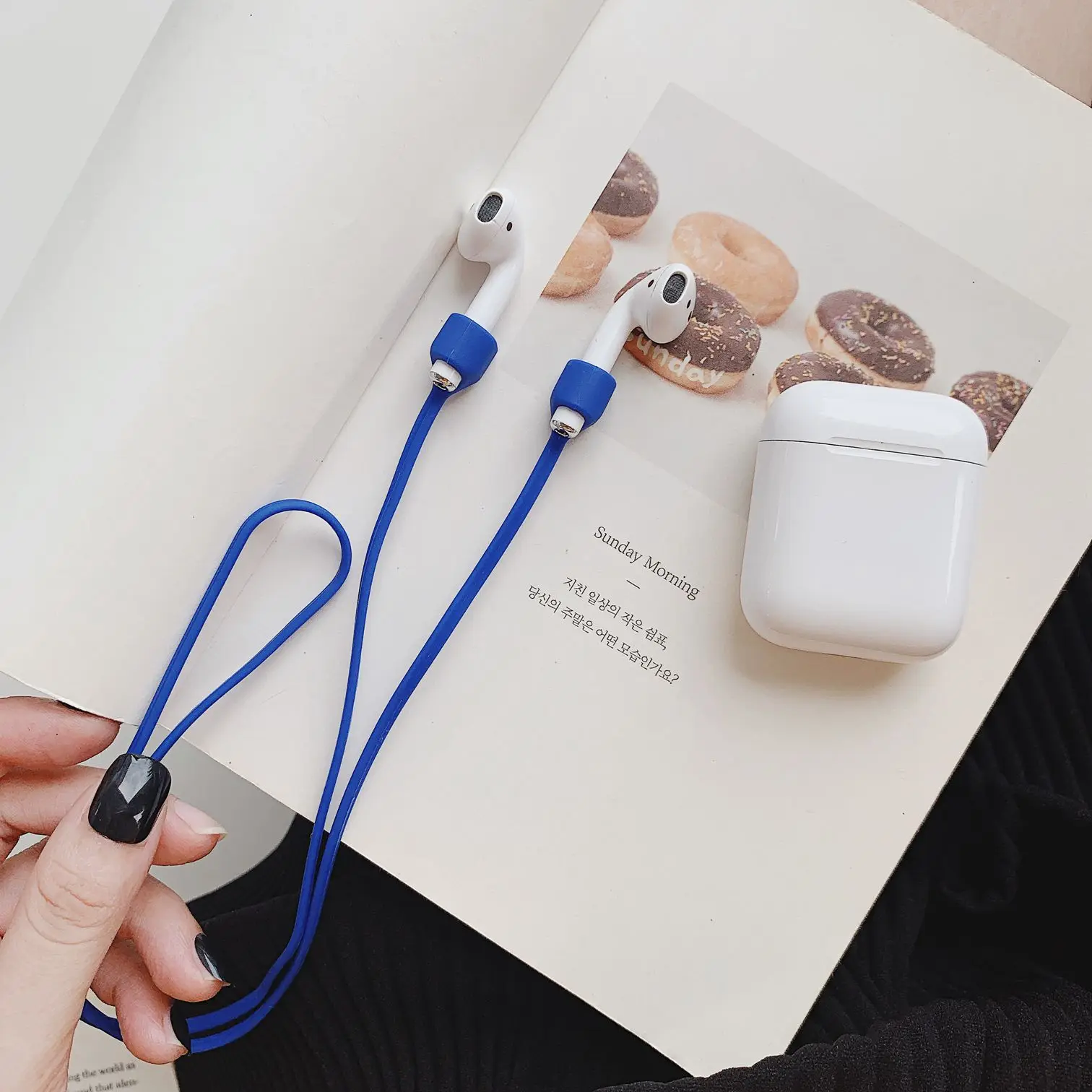Для беспроводных наушников airpods i12 силиконовый шнурок с защитой от потери для i9s tws