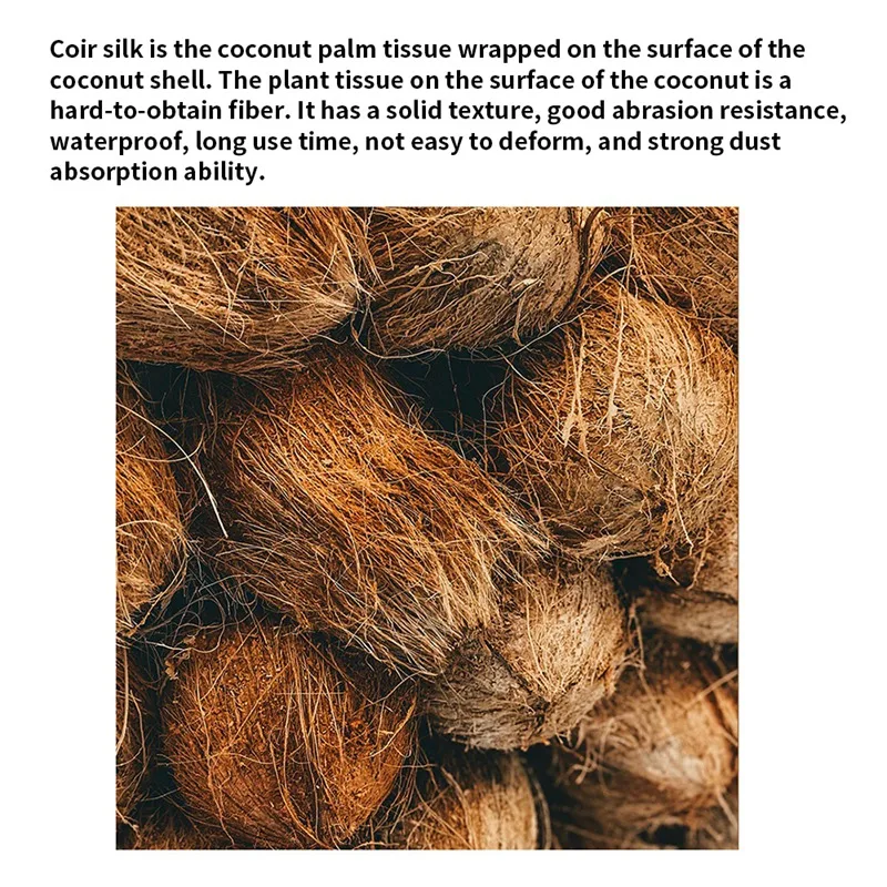 

Coco Coir Doormat With Heavy-Duty PVC Backing 15.7 Inches X 23.6 Inches Perfect Color/Sizing For Outdoor/Indoor Uses