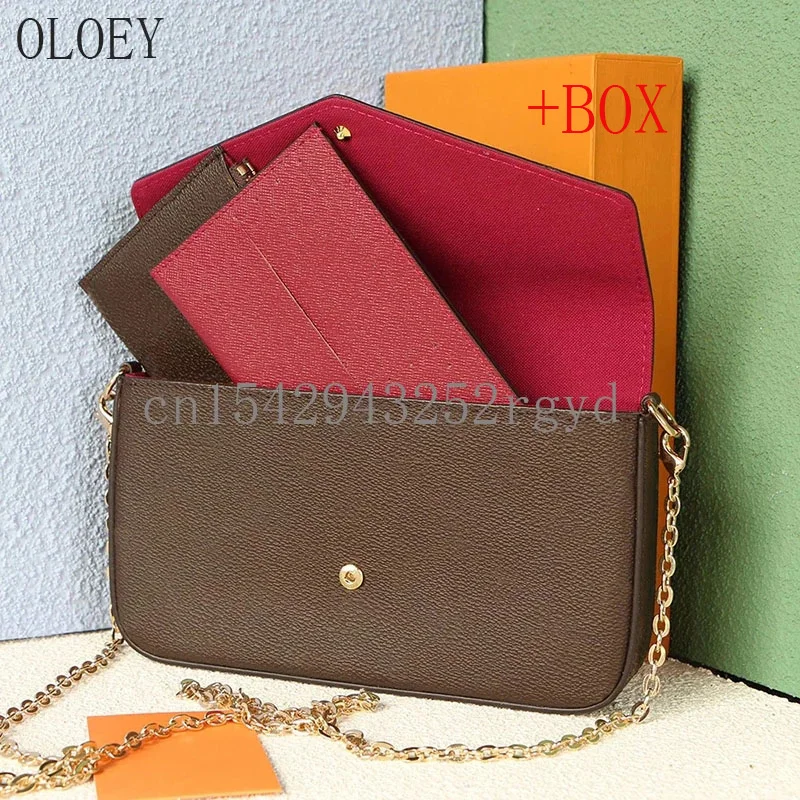 

Сумка через плечо из трех частей, с металлической цепочкой, женская сумка-конверт