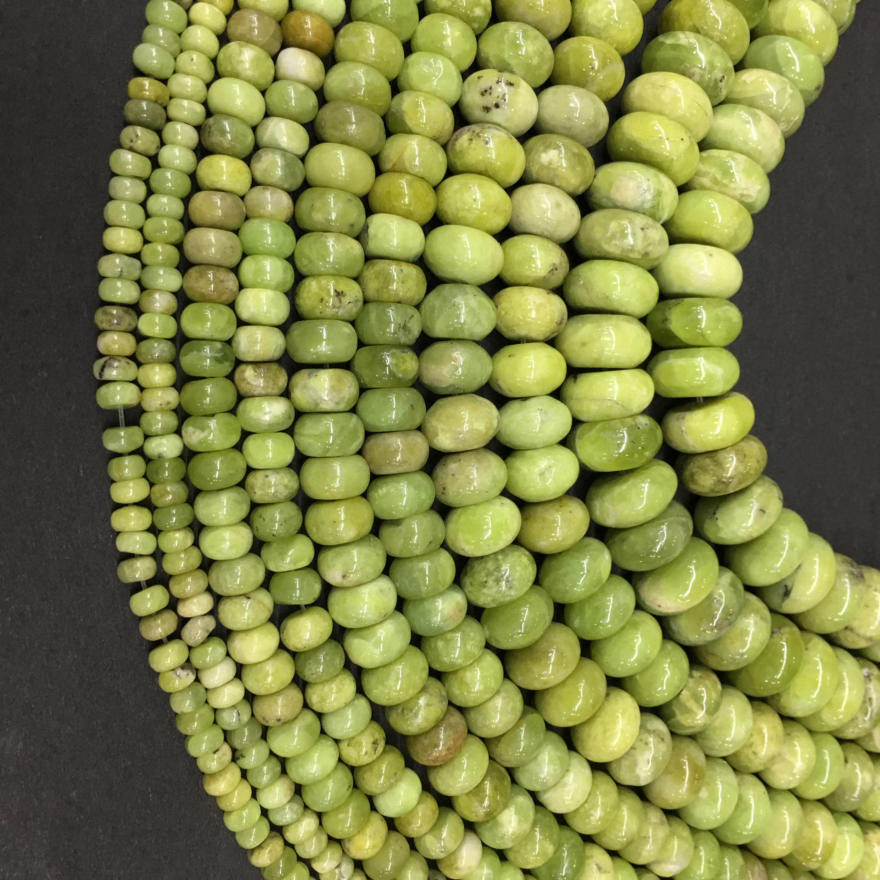 Натуральный зеленый Оливиновый камень Рондель свободный бисер Энергия