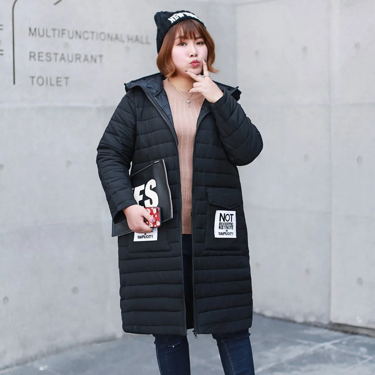 Женская зимняя куртка Повседневная парка с капюшоном длинное пальто карманами и