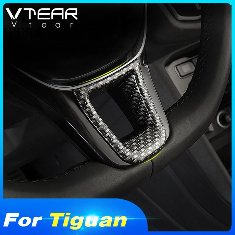 Vtear для Vw Tiguan MK2 тигуан 2020 2019 2018 углеродное волокно Автомобильная отделка Руля
