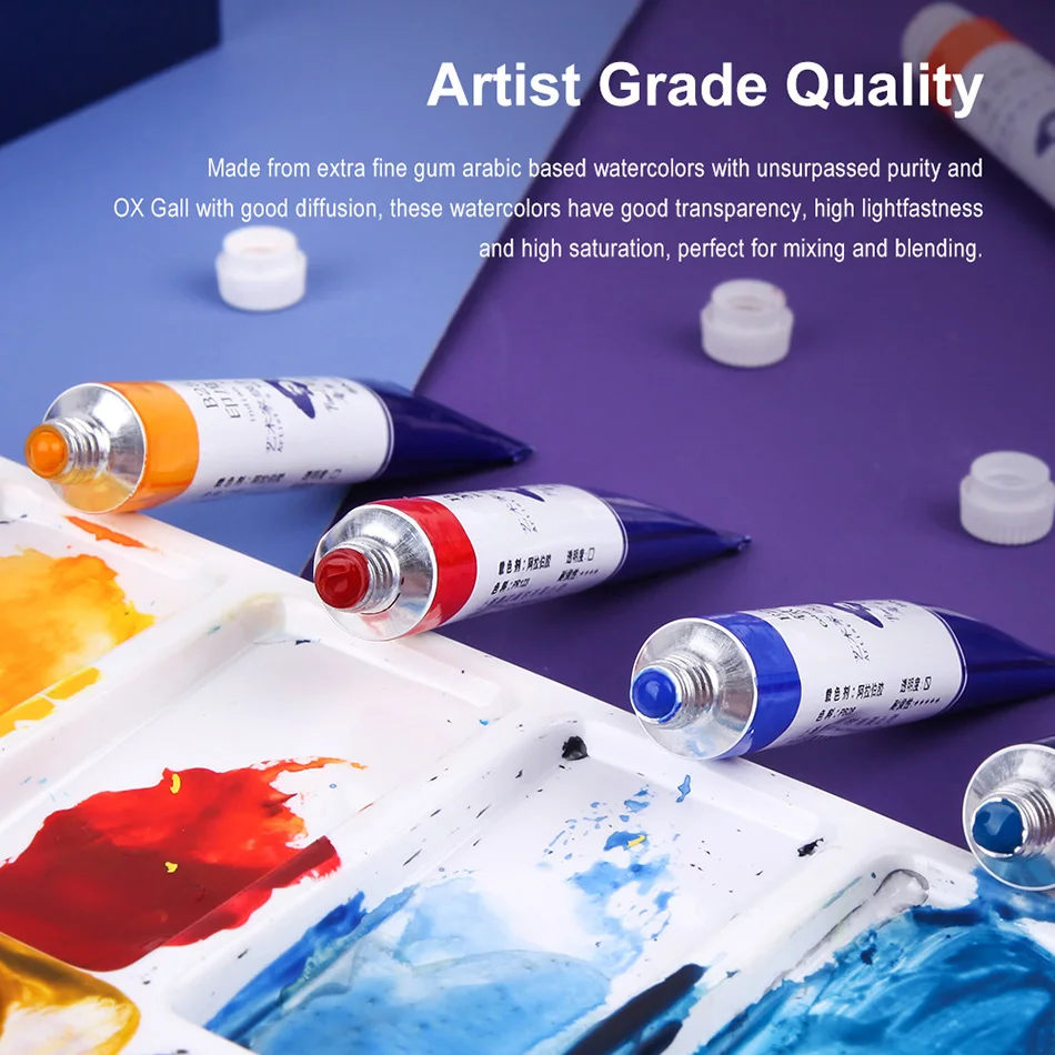 Kup Paul Rubens Artist Grade Akwarela 8ml Zestaw Tubek 48 Kolorów Profesjonalny Wysokiej Jakości Pigment Malarski Do Artykułów Artystycznych