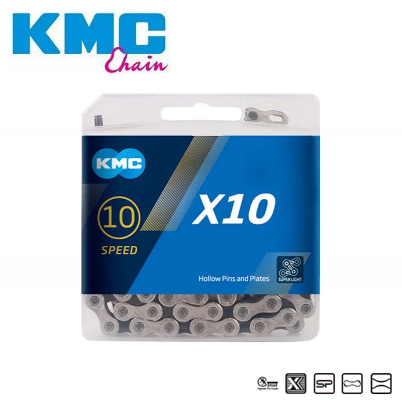 116 звеньев оригинальная цепь KMC X10 с переключением 10 скоростей горная MTB для