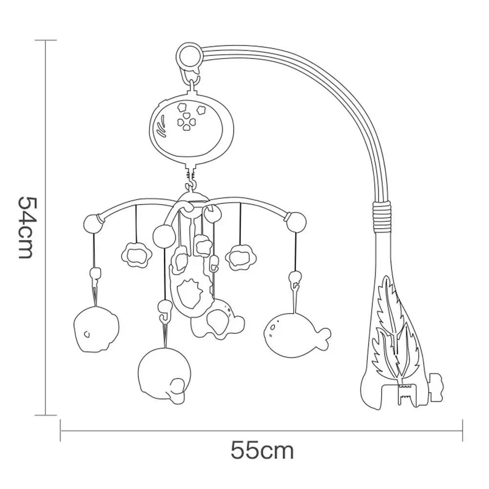 

Baby Crib Bell Crib Rotation Soothing Bell Newborn Educational Toys With Music Light For Infants Toddlers