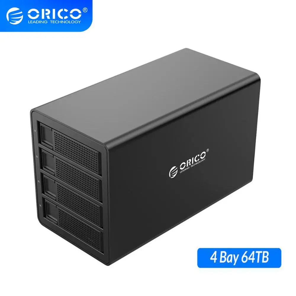 Док-станция ORICO 4 Bay 64 ТБ Enterprise HDD с двойным чипом встроенный жесткий диск 150 Вт