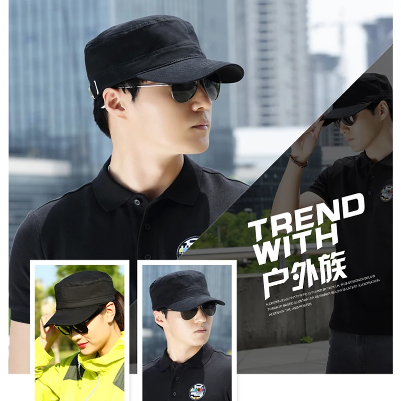 Кепка Foux летняя кепка с плоской крышей Армейская военная женская бейсбольная