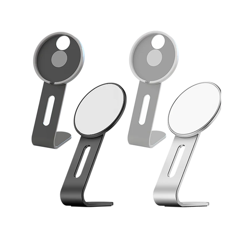 

Desk Stand for iPhone 12 Series Metal Bracket with Reusable Sticky Base Simple Aluminum Alloy Holder Adapted to Magsafe Magnetic