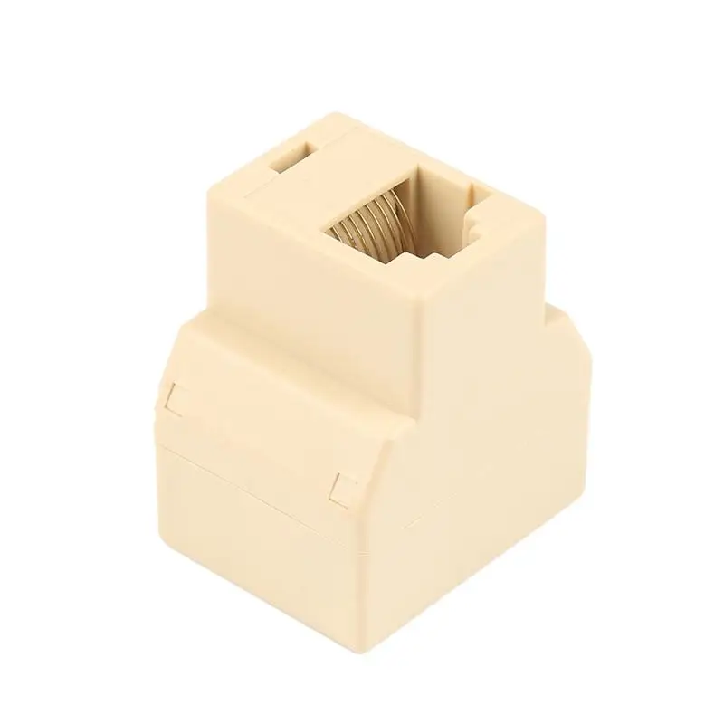 

Socket RJ-45 Splitter Adatper Connector Ethernet Network RJ45 CAT5 6 Lan Port 1 To 2 Socket Connector Adapter Modular Plug
