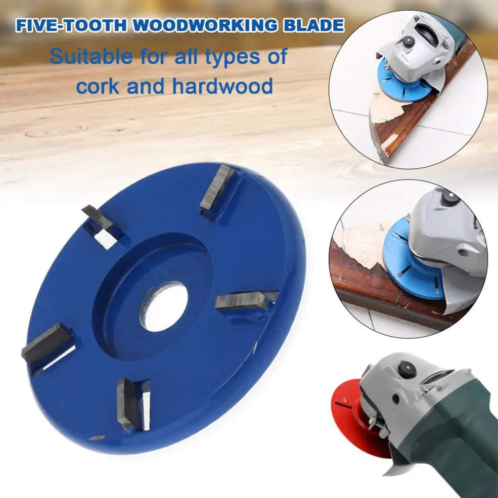 5 Tooth 90mm 16mm Wood Carving Disc Tool Angle Grinder Accessories Milling Cutter Flat Type Fit for Grinding Plane | Инструменты