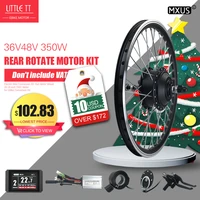 electric bicycle mxus brand conversion kit xf07 xf08 36v 48v 350w ebike rear hub motor bike wheel kit bicicleta electrica