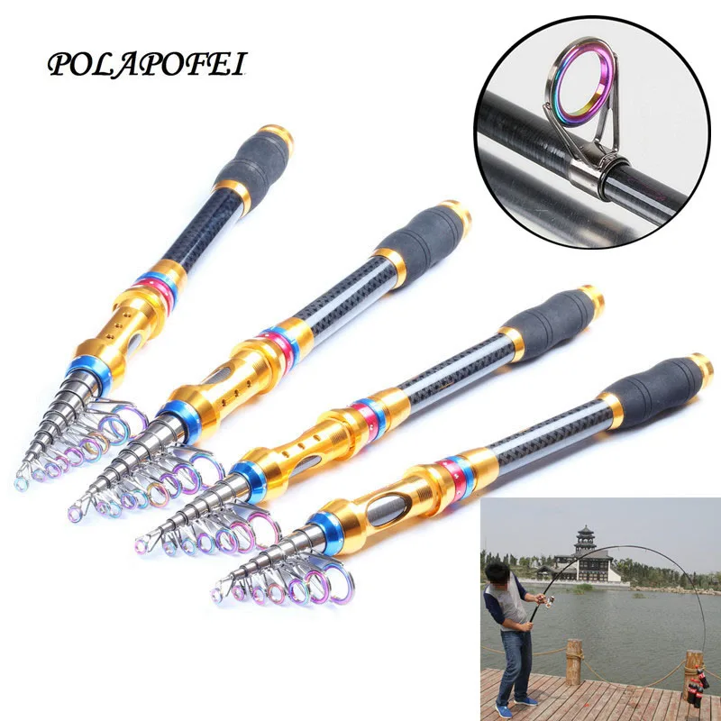 Карбоновая удочка для морской рыбалки телескопическое спиннинговое удилище