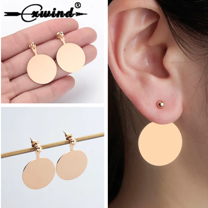 

Cxwind Boho Geometric Circle Earrings for Women Ear Jackets Retro Round Wholesale Jewelry Party Gift boucle d'oreille femme