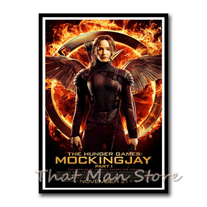Постеры с принтом из бумаги белым покрытием Голод-игры 3 стеновых стикеров