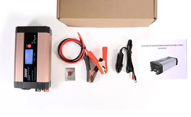 300W Pure Sine Wave Power Inverter with LCD Screen 12V DC to 110V/230V AC Car Dual USB Ports Charging Adapt | Обустройство дома