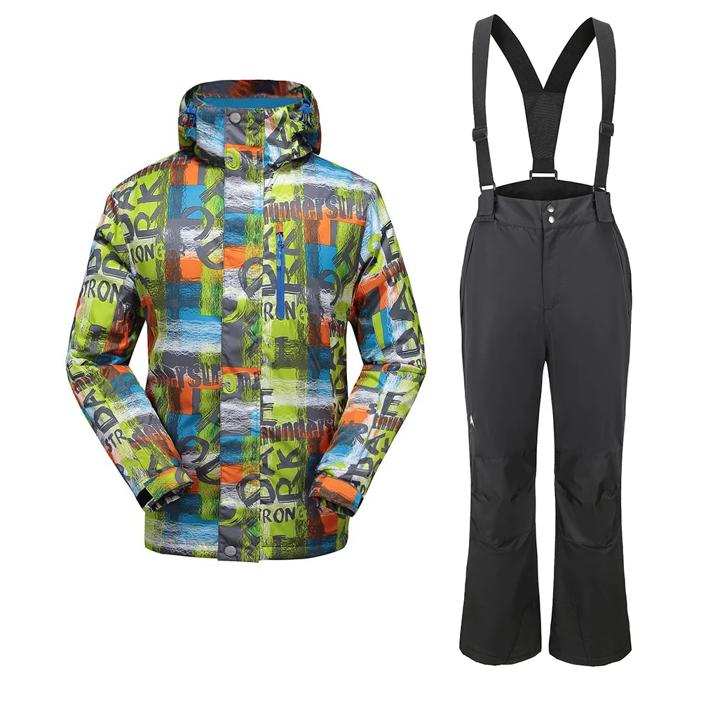 Лыжный костюм Goexplore мужская куртка для сноуборда и штаны на бретельках мужские