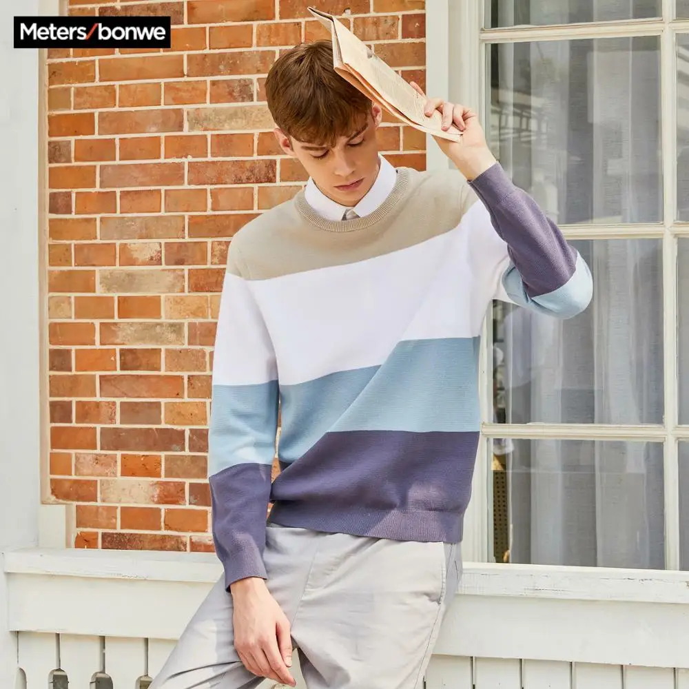 Metersbonwe поддельные два свитера 2020 новые весенние мужские в гонконгском стиле