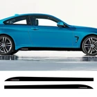 Наклейка на боковую дверь автомобиля из углеродного волокна для BMW 4 серии F32 F33, спортивные полосы для представлений, декор кузова автомобиля, виниловые наклейки