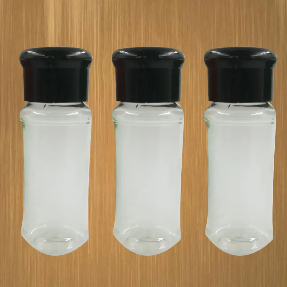 

12pcs Spice Pot Seasoning Bottles Pepper Shakers Salt Jar Condiment Can Cruet for Barbecue Kitchen Black suger jar