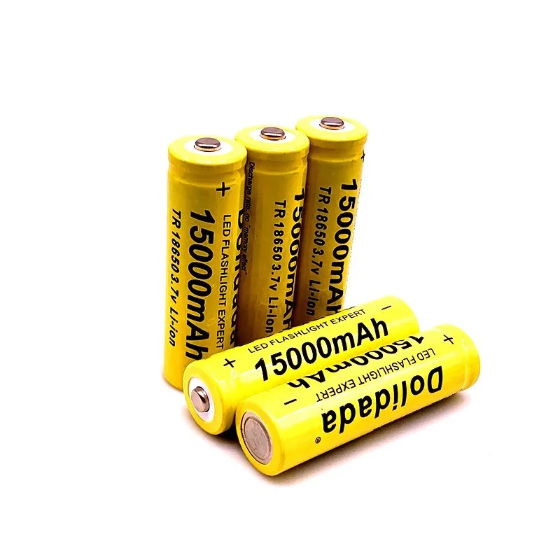 

2021 new 18650 lithium ion battery 15000mah rechargeable battery 3.7V for LED flashlight or electronic equipment battery
