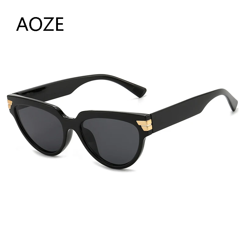 AOZE 2021 кошачий глаз Модные Винтажные Солнцезащитные очки леопардовые унисекс