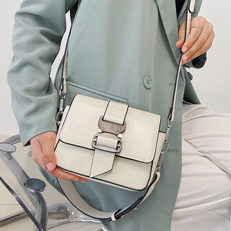 

2021 Women Handbags Candy Color Luxury Shoulder Crossbody Bags Women's Underarm Buckle Bags High Quallity Zipper Messenger