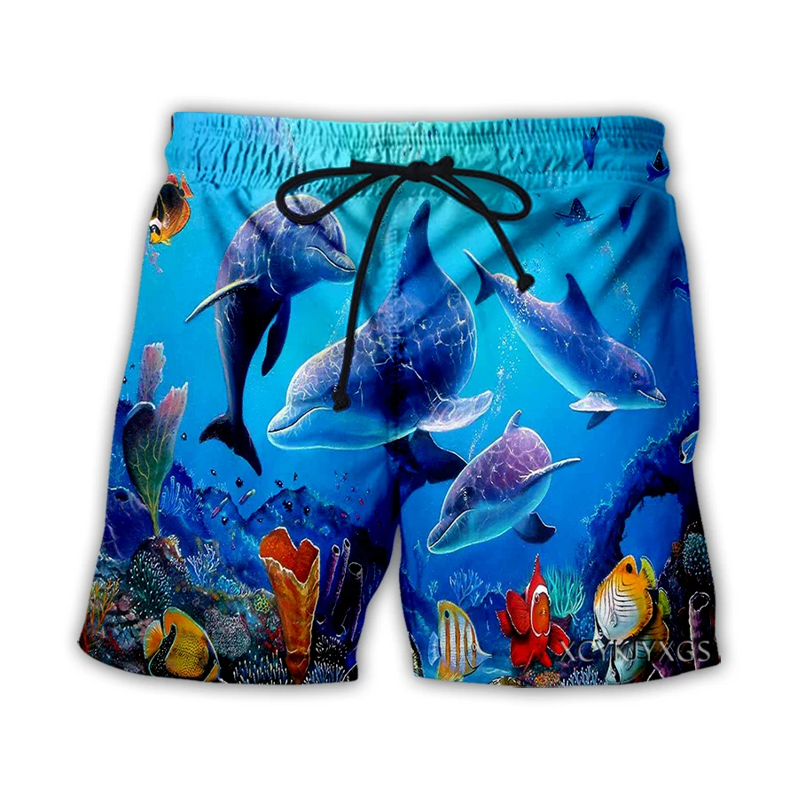 Новые мужские/женские повседневные шорты xinchenyuan с 3D-принтом дельфина модная