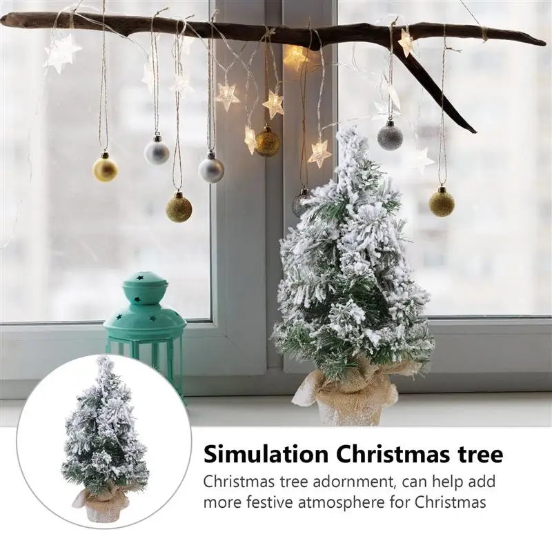 

Simulation Flocked Christmas Tree Desktop Ornament Christmas Decoration