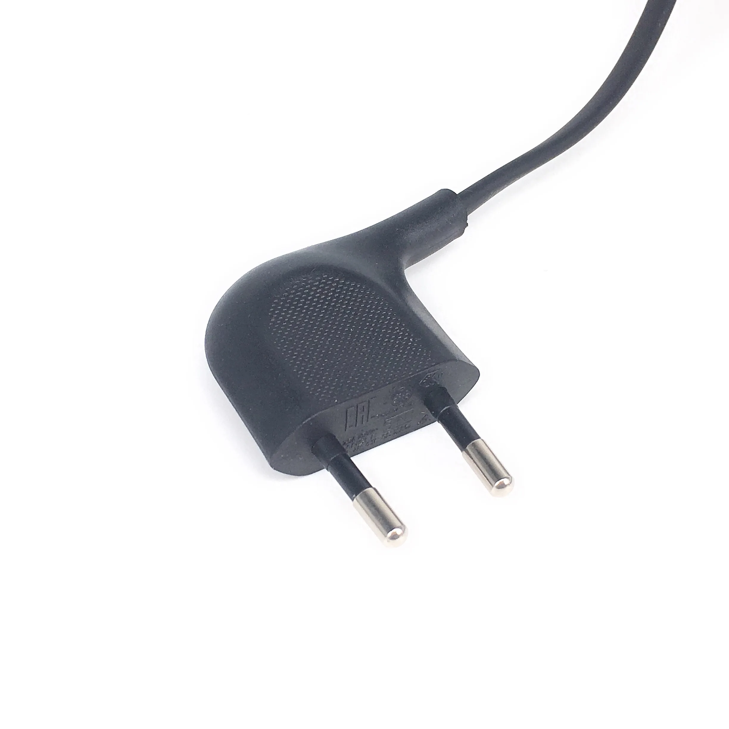 2-контактный штекер Европейского кабеля шнур питания под прямым углом для IEC C7