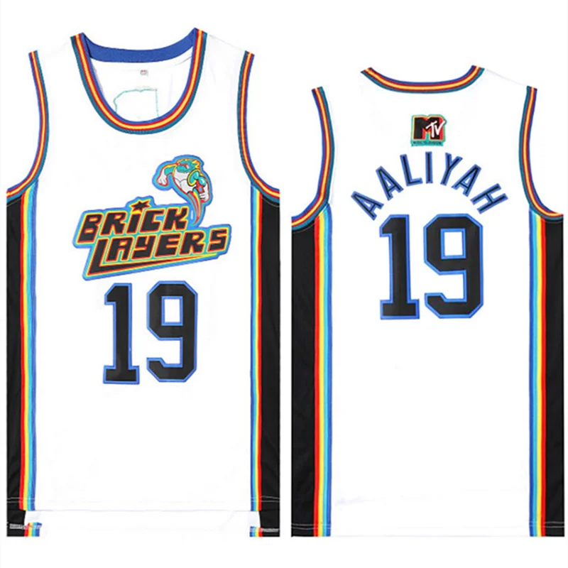 

Brick Layers AALIYAH Jersey MTV 19# Basketball Shirt Sportswear Quick Drying Breathable Tops LOGO Sewing Embroidery