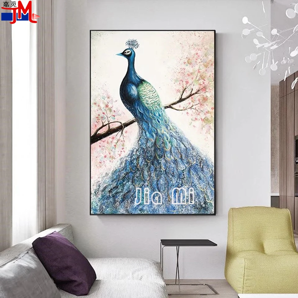 Алмазная 5D Вышивка сделай сам набор для мозаики с павлином картина богатыми и