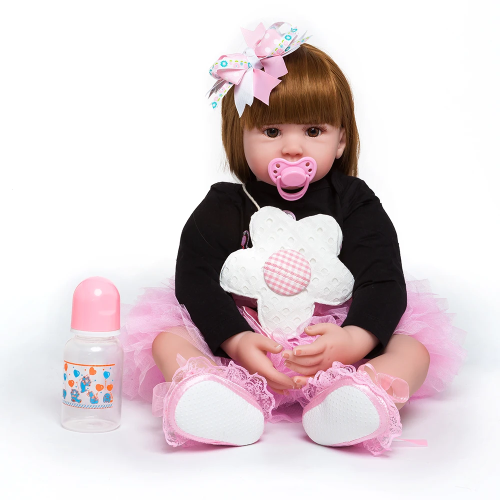 60 см большой силиконовый Reborn Baby Doll игрушки виниловая принцесса младенец куклы