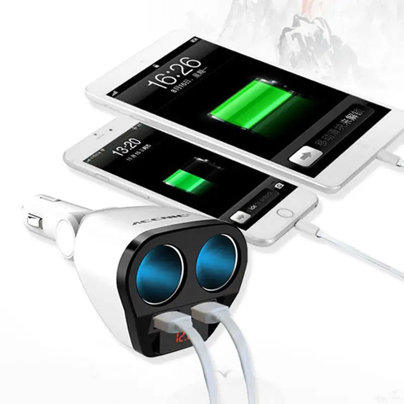 Автомобильный двойной USB адаптер для автомобильного прикуривателя 12 В/24 В