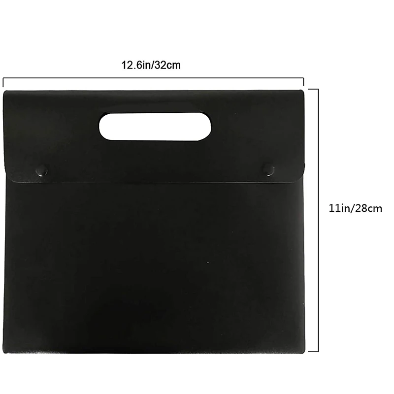 

A4 Plastic Envelope Folder Bag, Poly File Bag, Flat Project File, with Handle, 2 Snap Closures