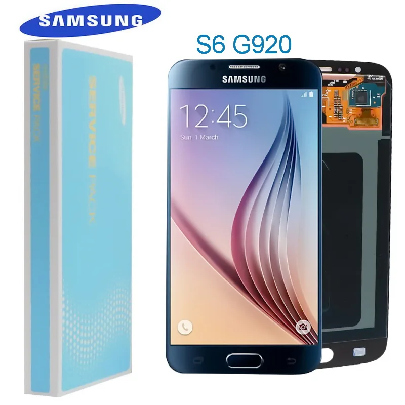 

Original 5.1" AMOLED LCD For Samsung Galaxy S6 G920 SM-G920F G920F SM-G920FD Lcd Display Touch Screen Digitizer Assembly Replace