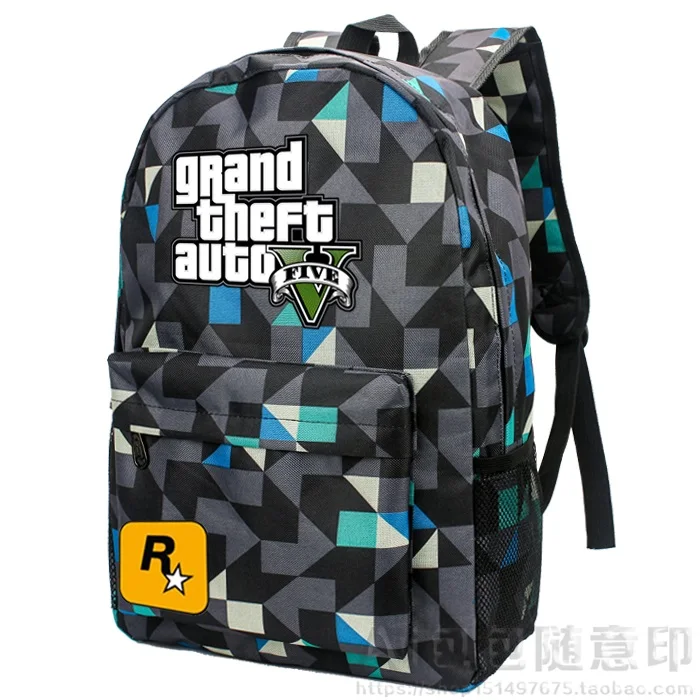 Рюкзаки GTA5 для мальчиков-подростков школьные сумки Grand Theft рюкзаки AutoV Oxford Mochila GTA -