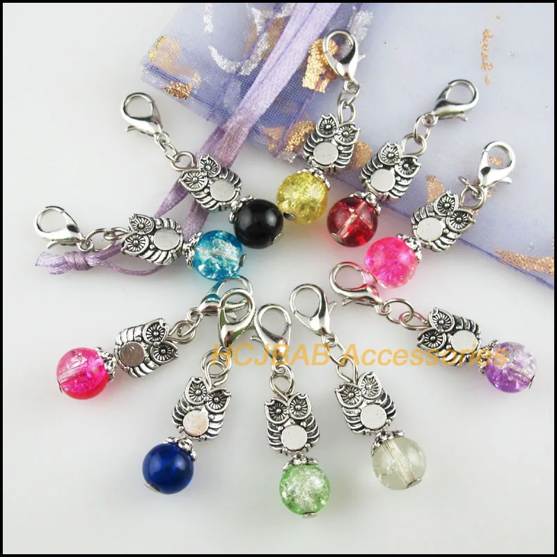 Модная обувь на каблуке 10 шт тибетские Серебряные Тона Сова смешанные в стиле