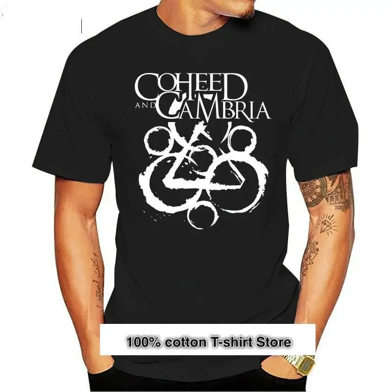 

Camiseta de moda para hombre, camisa de color negro con estampado de Coheed y Cambria Tour, disponible en talla grande, nueva
