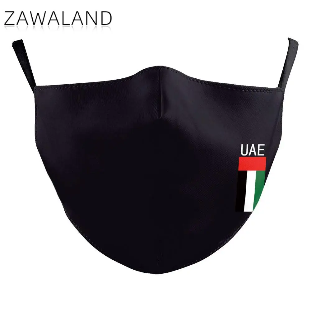 Zawaland черного цвета для взрослых с маски ОАЭ США QAT флаг KSA многоразовый тканевый