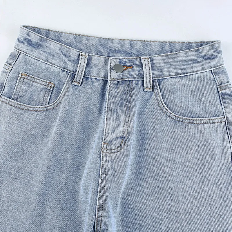 

Women's Big Butterfly Print Drape Straight Jeans Women's Casual Pants