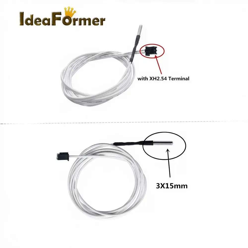 1 м/2 м датчик температуры для 3D-принтера высокотемпературная нить 350 градусов