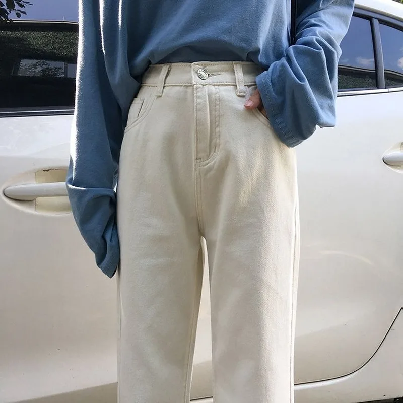 

Black Jeans Women Wide Leg Loose Autumn Korean Fashion Friends Trousers Leisure Womens Stylish All Match Streetwear High Waist