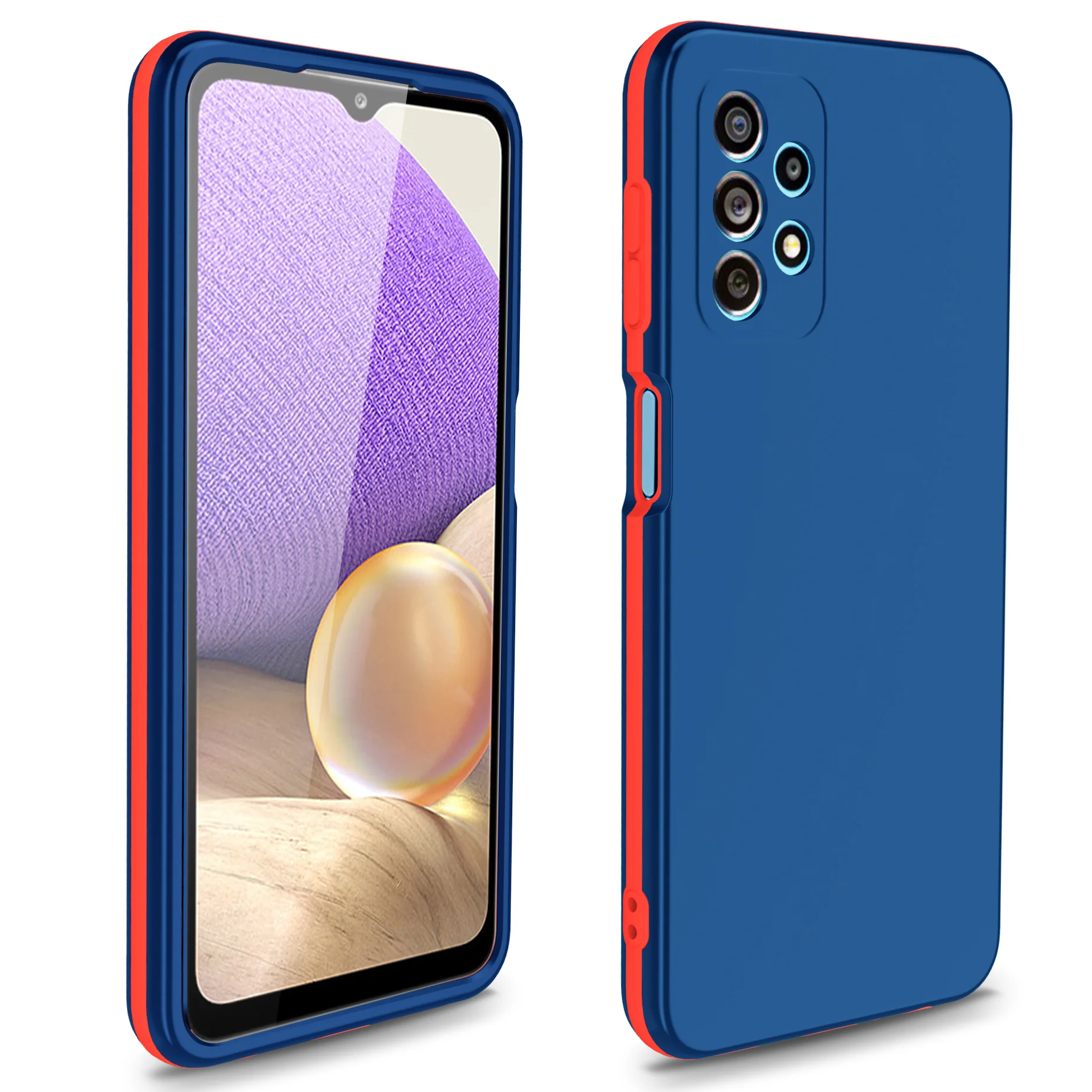 

Anti-fall Shockproof Protection Phone Case For Samsung Galaxy A72 A42 5G 4G A22 A32 A52 New Creative Two-color 360 Back Cover