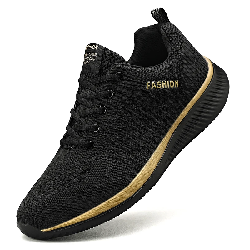 

Man Breathable Sports Shoes Male Vulcanize Mesh Slip- Flat-Soled Walking Sneakers Men Casual Lace-up Shoes 36-46 Mens Shoes