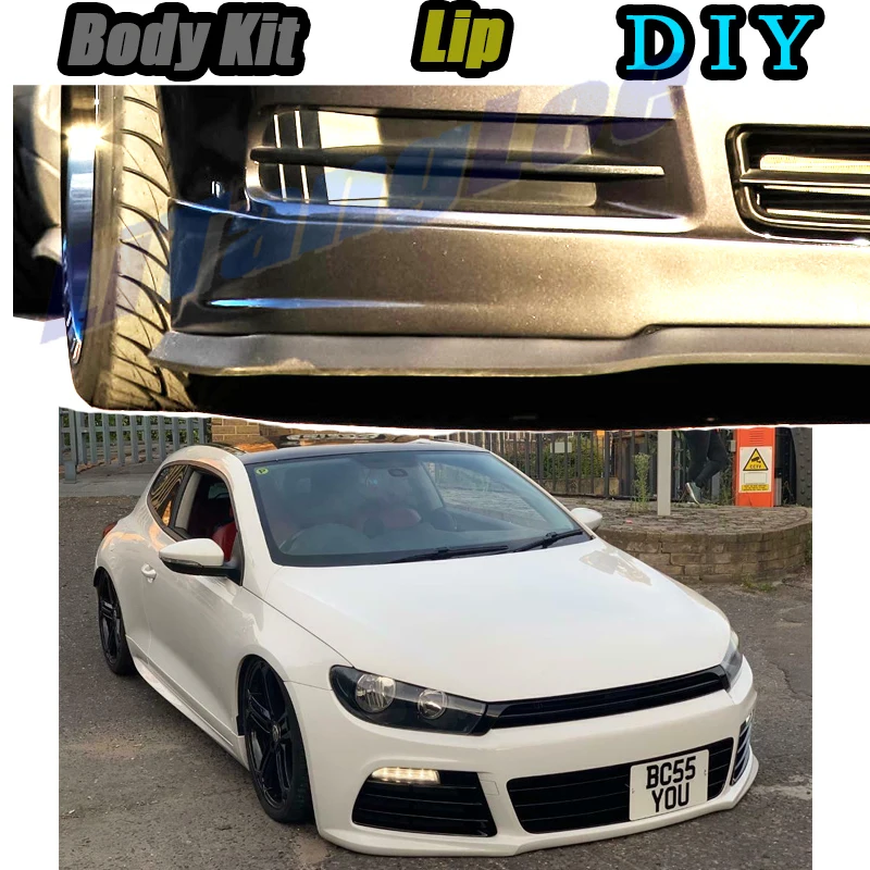 

Car Bumper Lip Front Spoiler Skirt Deflector For Volkswagen VW Scirocco 2005~2017 Tune Car Modifie Body Kit VIP Hella Flush Lips