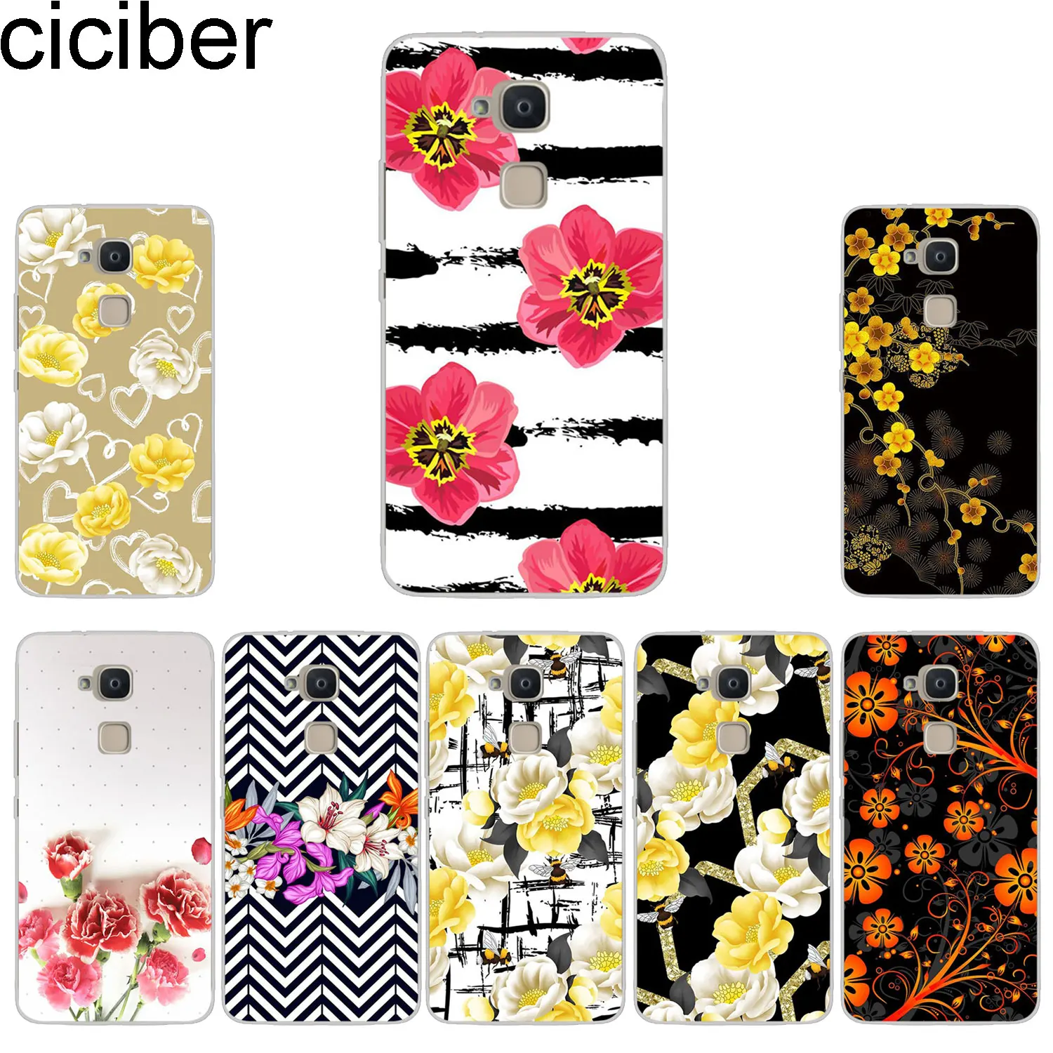 ciciber Bright Flowers Phone Case for BQ Aquaris X2 X Pro V VS U U2 Lite Plus Soft TPU Cover E5s 4.5 M5 M5.5 X5 |