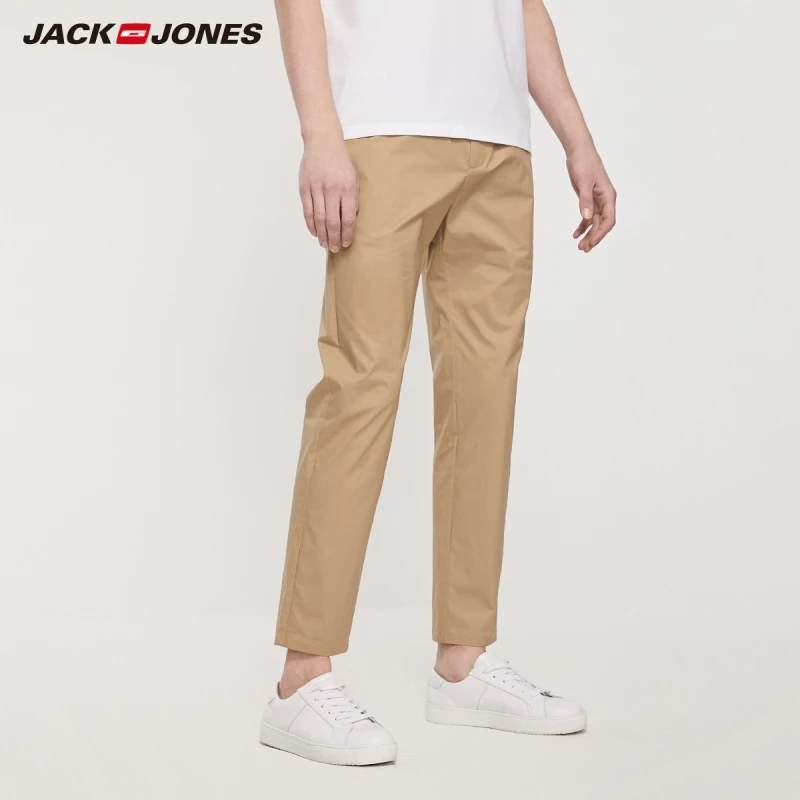 JackJones модные облегающие хлопковые мужские брюки удобные деловые повседневные